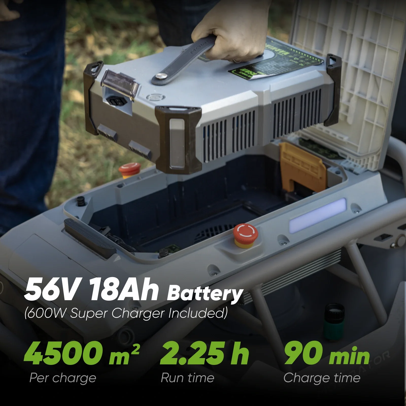 Mow, Vac and Plow Bundle with S1 4WD 18Ah 75% Slope Mower - Image 6