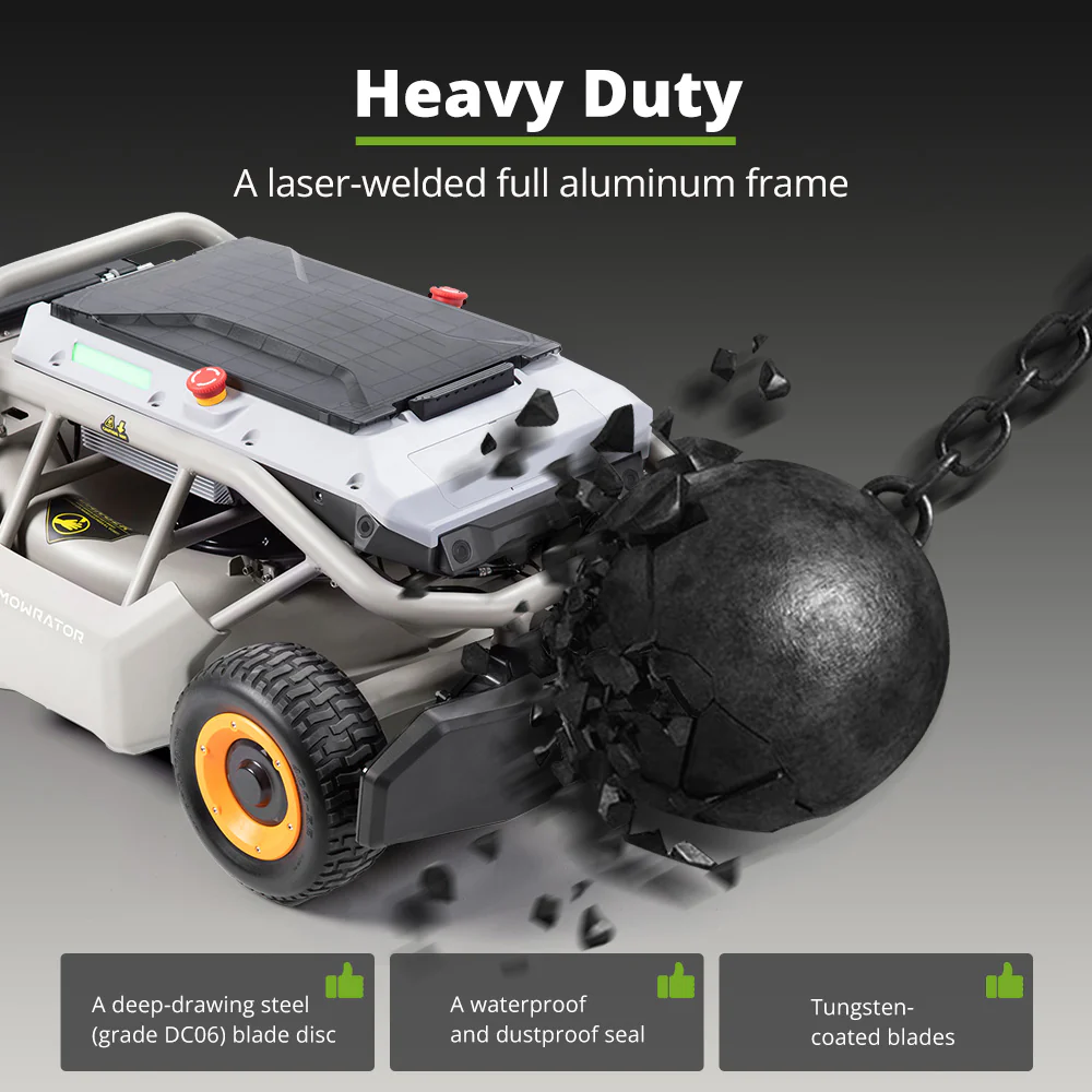 Mowrator S1 21" Leaf & Lawn 4WD 119% Slope (50°) Remote Control Mower Grip Tread Tire Edition - Image 9