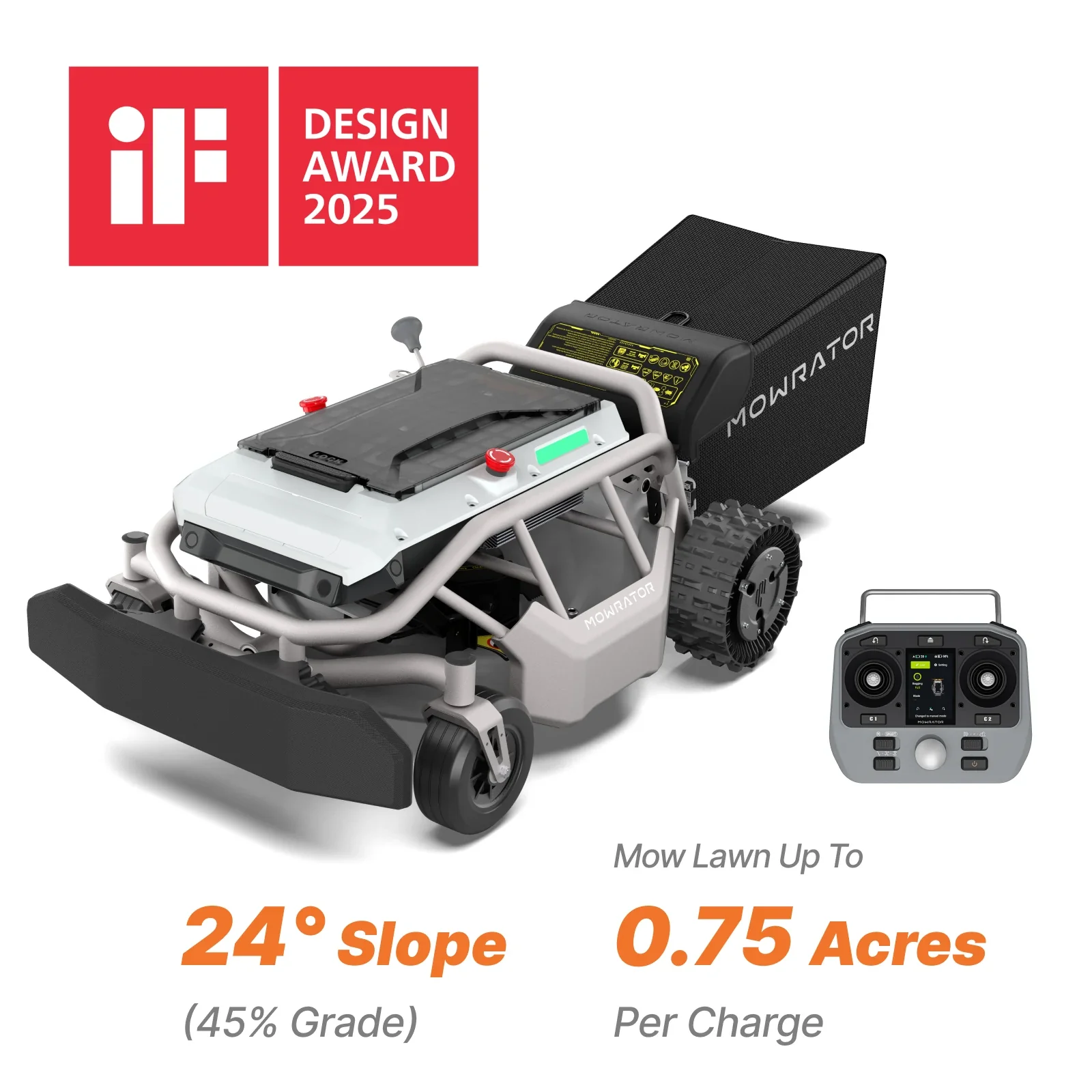 Mowrator S1 21" Leaf & Lawn 2WD 45% Slope (24°) Remote Control Mower - Image 10