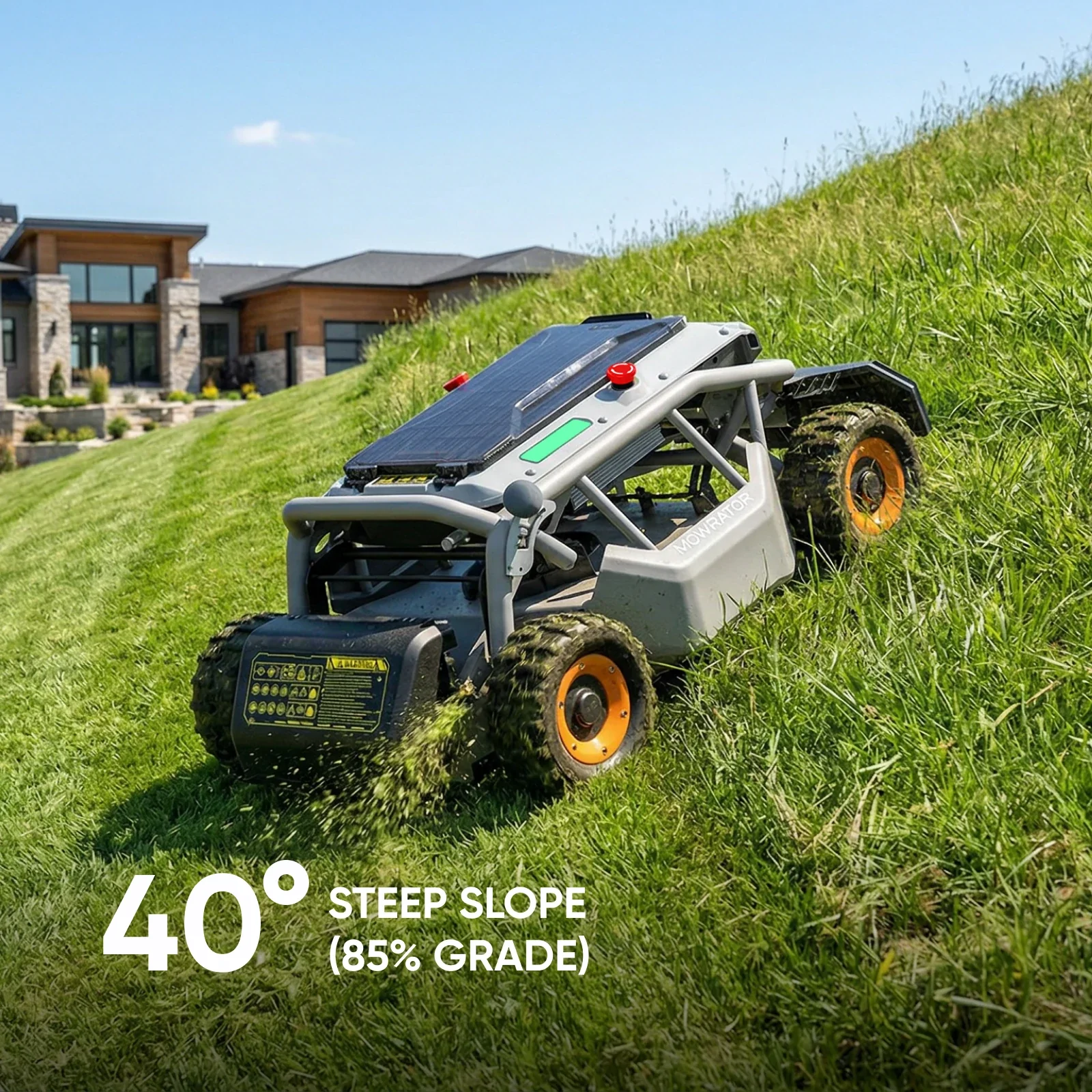 Mowrator S1 21" Leaf & Lawn 4WD 85% Slope (40°) Remote Control Mower Wide Wheel Edition - Image 3