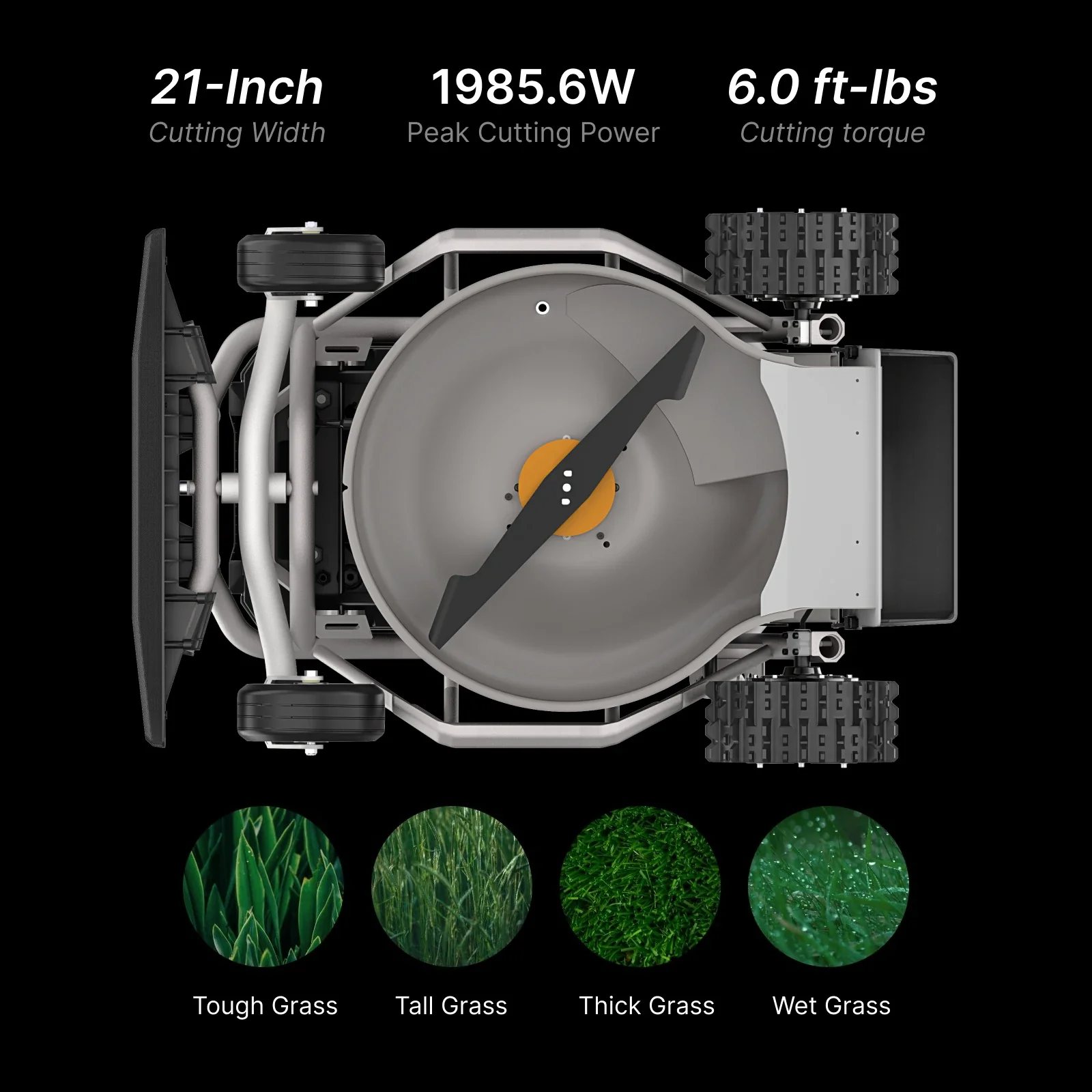 Mowrator S1 21" Leaf & Lawn 2WD 45% Slope (24°) Remote Control Mower - Image 4
