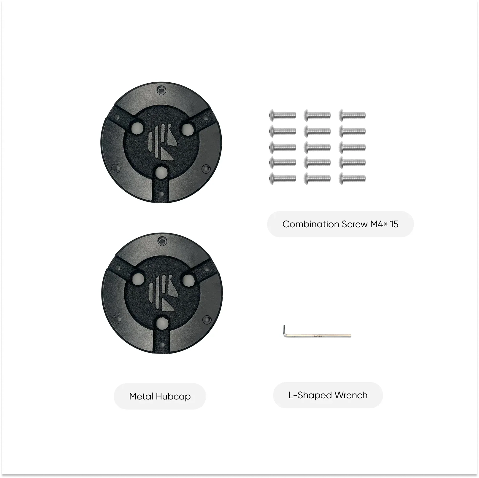 Pair of Metal Hubcaps - Image 2